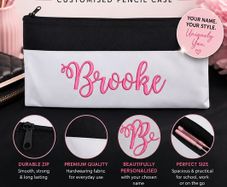 personalised pencil case/ make up brush bag
