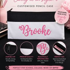 personalised pencil case/ make up brush bag