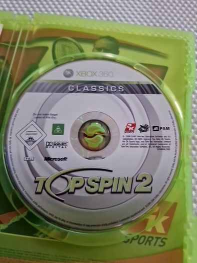 Top Spin 2 Xbox360 Games Original