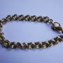 Vintage Gold Plated Monet Double Link Cable Charm Bracelet Length 7,5" Image 7