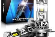 H7 LED Headlight Bulb - 27000LM 1:1 Size H7 Headlight Bulb, 600% 6500K Cool White Super Bright Conversion Kit, Plug and Play,IP68 Waterproof,Pack of 2