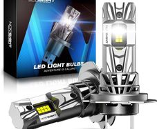 H7 LED Headlight Bulb - 27000LM 1:1 Size H7 Headlight Bulb, 600% 6500K Cool White Super Bright Conversion Kit, Plug and Play,IP68 Waterproof,Pack of 2