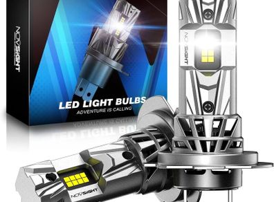 H7 LED Headlight Bulb - 27000LM 1:1 Size H7 Headlight Bulb, 600% 6500K Cool White Super Bright Conversion Kit, Plug and Play,IP68 Waterproof,Pack of 2