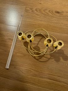 Gold candle holder