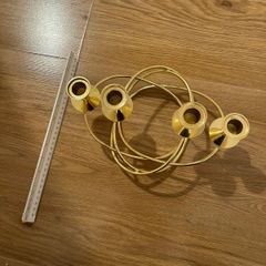 Gold candle holder