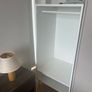 White Wardrobe with Hanging Rail Storage Excellent Condition Image 2