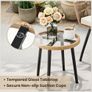 3 Piece Rattan Bistro Set Removable Cushions Image 4