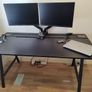 Office/Gaming desk, black, 160x80 cm Image 7