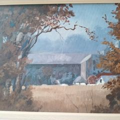 "Gethsemany Trappist Monastery".Impressionist Oil  Painting on Canvas.