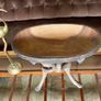 Unique Vintage Wooden African Tribal Art Decor Hand made bowl on Tripod folding Stand Image 5