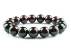 Luxury Dark Cherry Baltic Amber Unisex 12mm Beaded Stretch Bracelet for Men Women Genuine Amber Large Beads