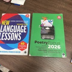 Poetry Focus 2026 and New Language Lessons. English Higher Level Leaving Cert
