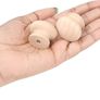 40 Pack of Round Unfinished Wood Knobs with Screws - 3.4 x 2.5cm / 1.34 x 0.98 Inches - Natural Wooden Birch Door Knob Hardware - Furniture Cabinet, Wardrobe, Cupboard & Drawer Pull Handles (FREE POSTAGE) Image 3