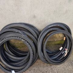 18 bike tyres different size all together 180 or 15/each