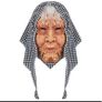 Old woman Halloween latex mask with scarf wrinkle old person funny mask. Image 2