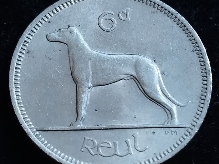 Ireland - 1959 - 6 Pence - Wolfhound - KM.13a - High Grade - [2153]