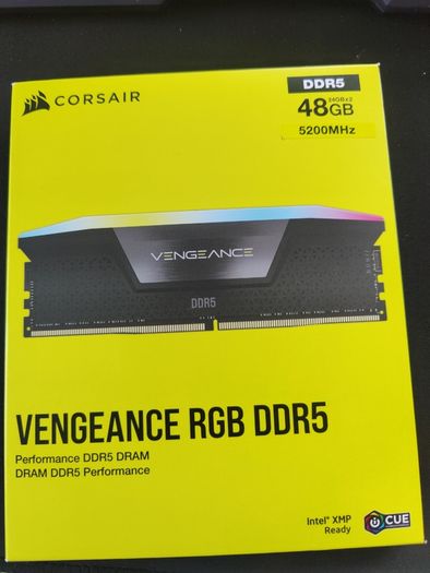 Corsair Vengeance Rgb Ddr5 Ram 48gb (2x24gb) 5200mhz Cl38 Intel Xmp Icue Compatible Computer Memory
