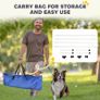 4 Piece Dog Agility Training Equipment for Dog Agility Course with Adjustable Height Jump Bars, Included Carry Bag, & Displacing Top Bar, White Image 6
