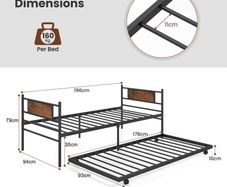 Industrial metal bed