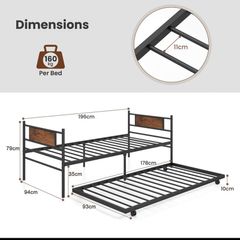 Industrial metal bed