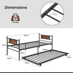 Industrial metal bed
