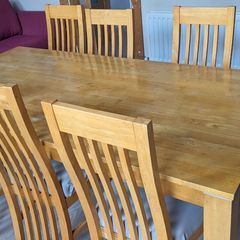 table and six chairs