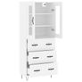 Highboard White 69.5x34x180 cm Image 4