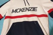 mckenzie white blue red medium small hoodie
