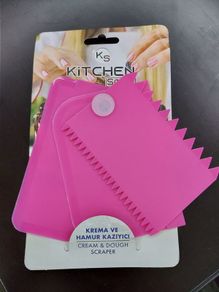 Cake Cream & Dough Scraper /Cutter (3 pieces)