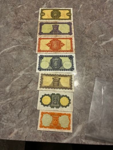 Full set of lady lavery banknotes