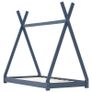 Kids Bed Frame Grey Solid Pine Wood 90x200 cm Image 2