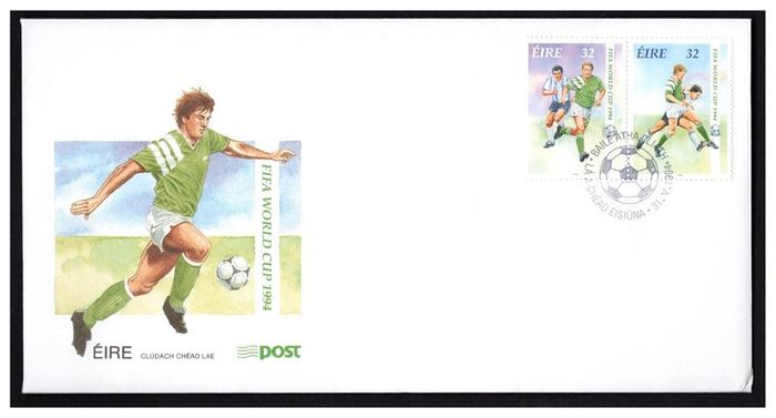 1994 Ireland FIFA World Cup Soccer Football Championship USA Commemorative Stamps An Post First Day Cover (FDC)