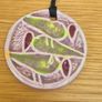 1970s necklace with pottery pendant Image 2