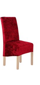 Crushed velvet red large chair covers