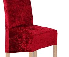 Crushed velvet red large chair covers