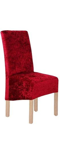 Crushed velvet red large chair covers