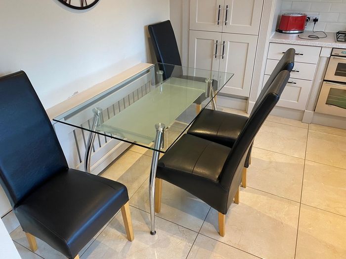 Glass Table and 4 chairs