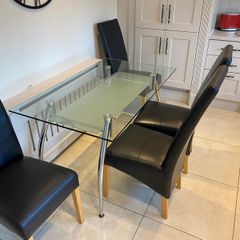 Glass Table and 4 chairs