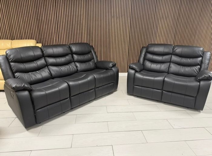 Roma 3+2 Manual Leather Recliner Sofa Set