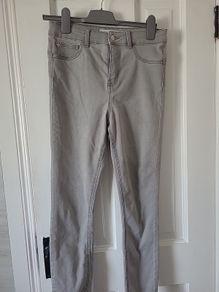 Grey High Waisted Skinny Jeans Size 12