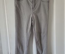 Grey High Waisted Skinny Jeans Size 12
