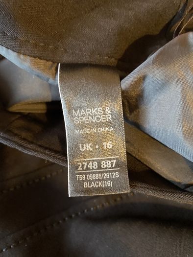 M&S black straight skirt size 16