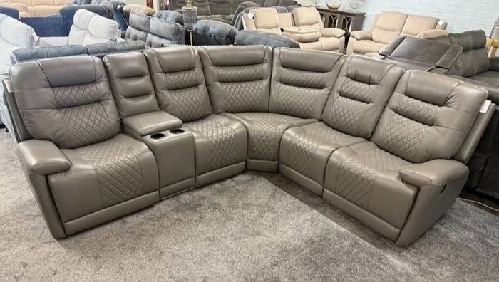 New Halifax Leather Electric Corner Recliner Sofa