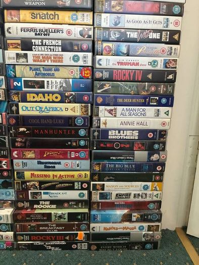 Entire VHS collection (200+ classic titles) plus working VHS player