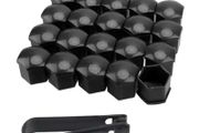 Alloy wheel nut caps covers gloss black