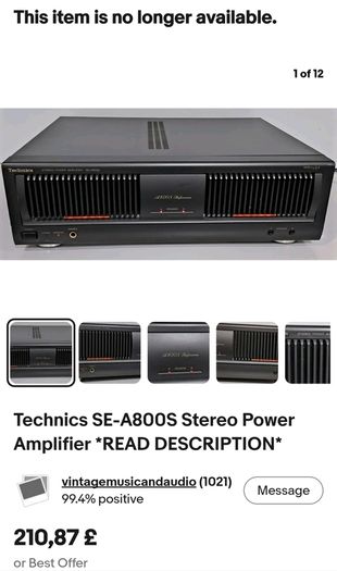 Power Amplifier, Technics SE-A800S mKII