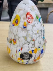 Murano decorative egg and glass bowl