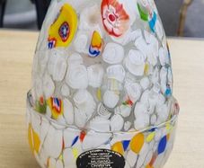 Murano decorative egg and glass bowl
