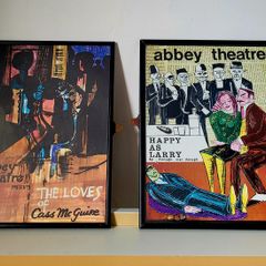 Vintage pair of Abbey theatre posters