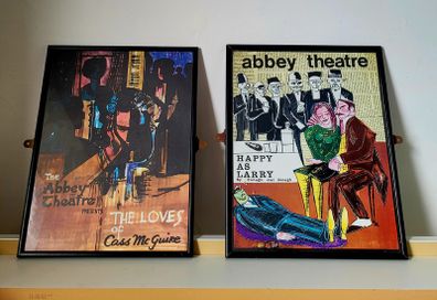 Vintage pair of Abbey theatre posters